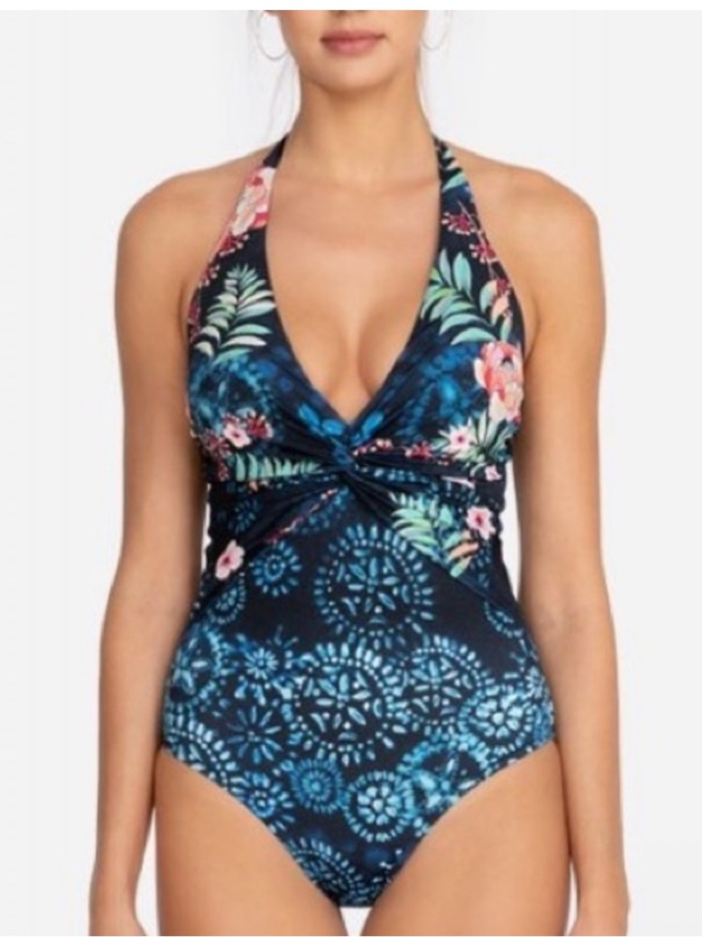 Johnny Was Annia Twist one-piece swimsuit